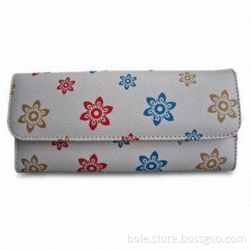 Full Printed Women's Wallet with Snap for Closure, Zipper Coin Pocket and Credit Card Slots